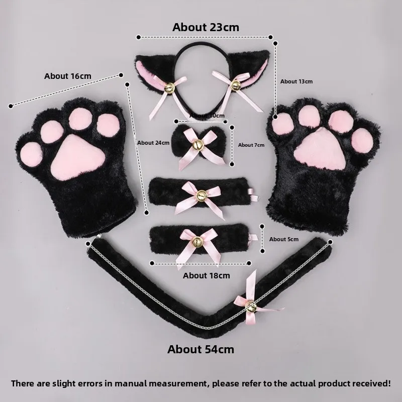 ชุดถุงมือลายอุ้งเท้าแมวน่ารักแบบญี่ปุ่น ขนปุย นุ่มฟู สำหรับคอสเพลย์ แต่งกายเป็นแมว  อุปกรณ์เสริมสำหรับชุดแฟนซีสัตว์น่ารัก