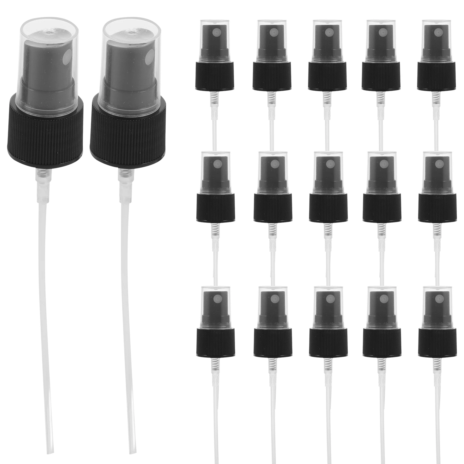 

20 Pcs Fine Spray Bottles Accessories Cap Replacement Tops Adapter Essential Oil Black Pump Travel