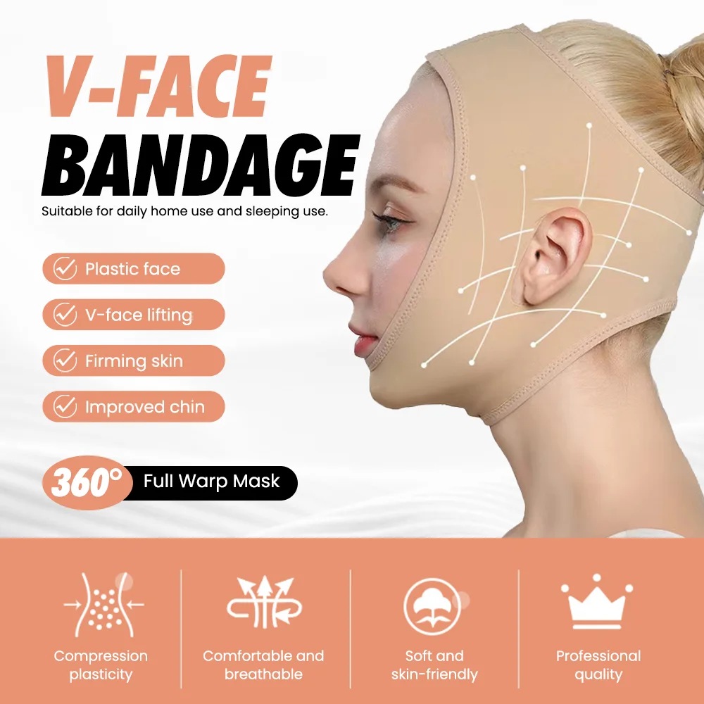 V cara V-Line Shaper banda adelgazante barbilla Facial mejilla transpirable cinturón de alta elasticidad levantamiento de mejillas máscara masaje para dormir Bandag