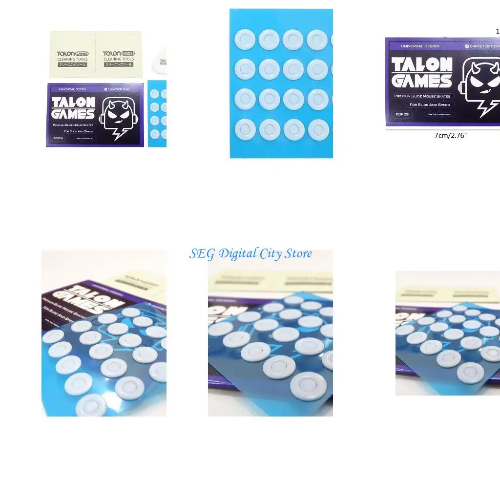 

U75B 20PCS 10mm Round Dots Mouse Feet for Gaming Mouse Skates