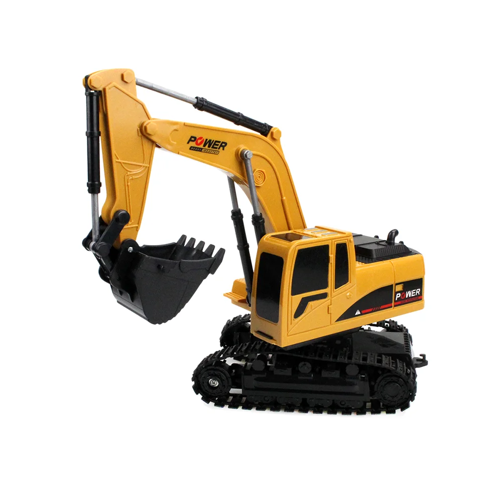 1:24 5 Channels Wireless Electric Excavator Construction Tractor Excavator Toy Transmitter (Plastic)