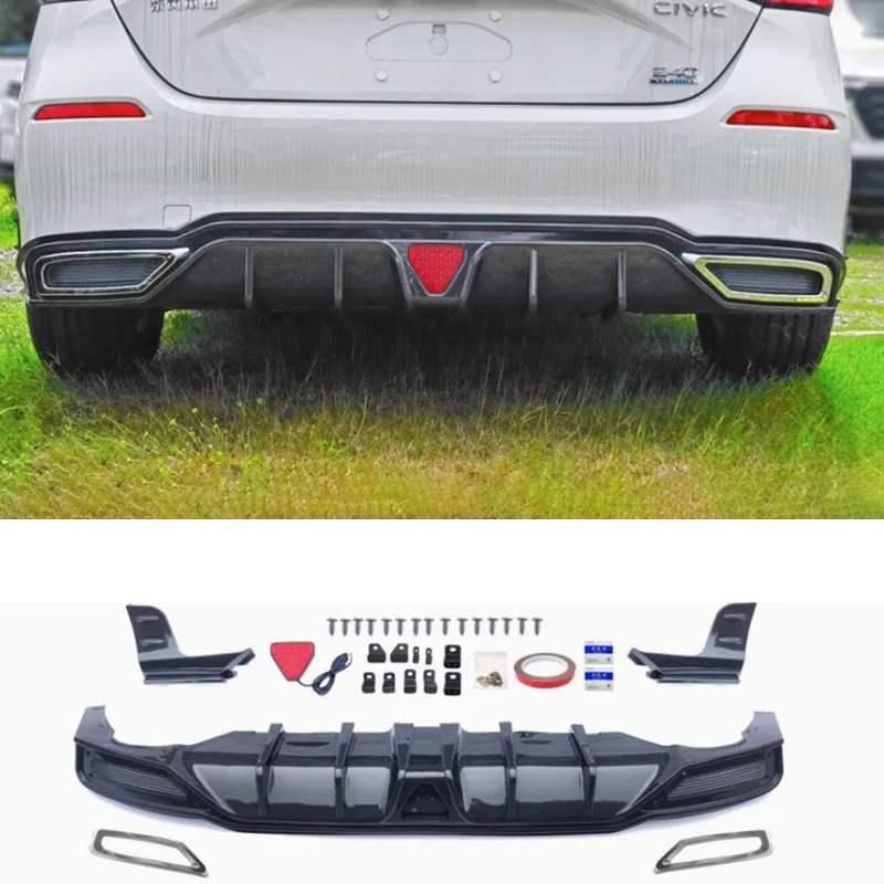 リアリップディフューザー排気プレートセパレーターハッチバックホンダ