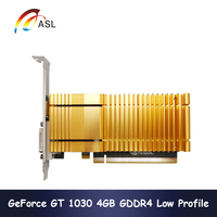 ASL NVIDIA GeForce GT 1030 4GB GDDR4 PCI-E 3.0 Single Slot Low Profile PC Gaming GPU Video Graphics Card HDMI-compatible DVI-D