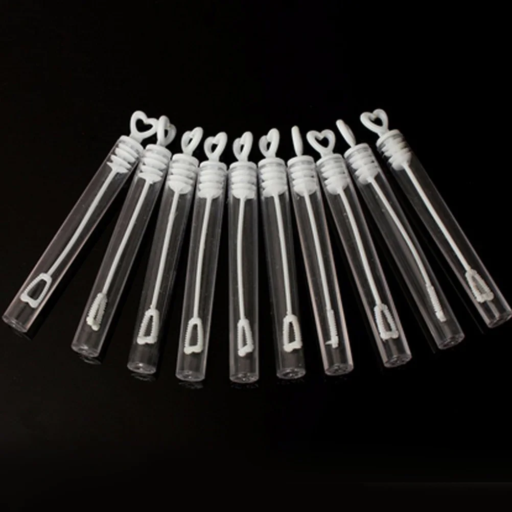 96 ชิ้นงานแต่งงาน Bubble Wand Heart Tube Bubble Stick Party โปรดปรานตกแต่งตาราง Party อุปกรณ์เสริมไม่มีของเหลว
