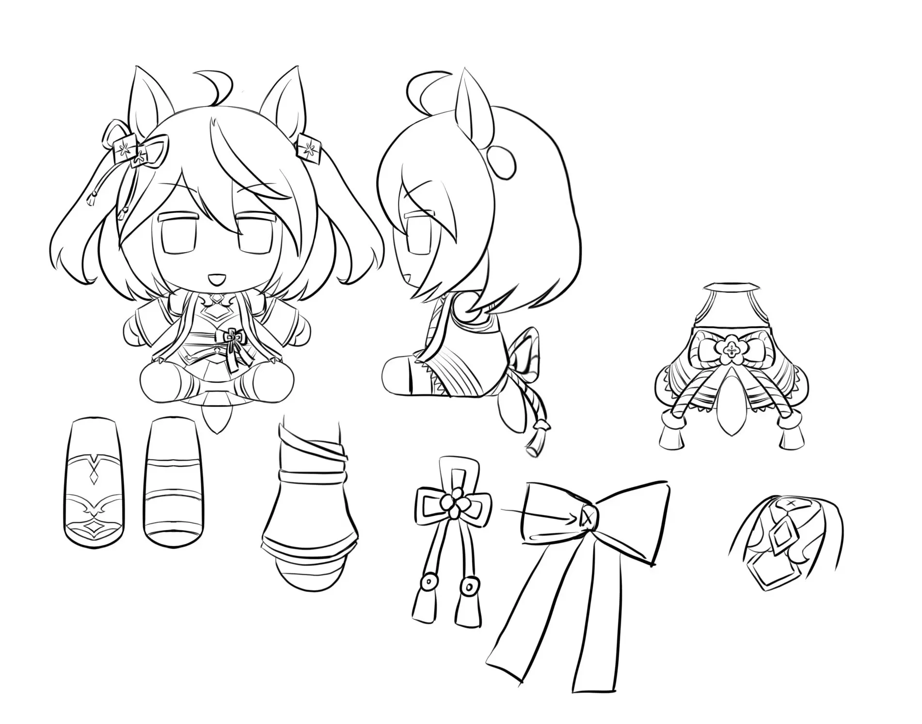 Umamusume Kitasan Black Cosplay Anime peluche simpatico cuscino imbottito 30CM Plushies Costume Suit regali di compleanno ragazzi ragazze