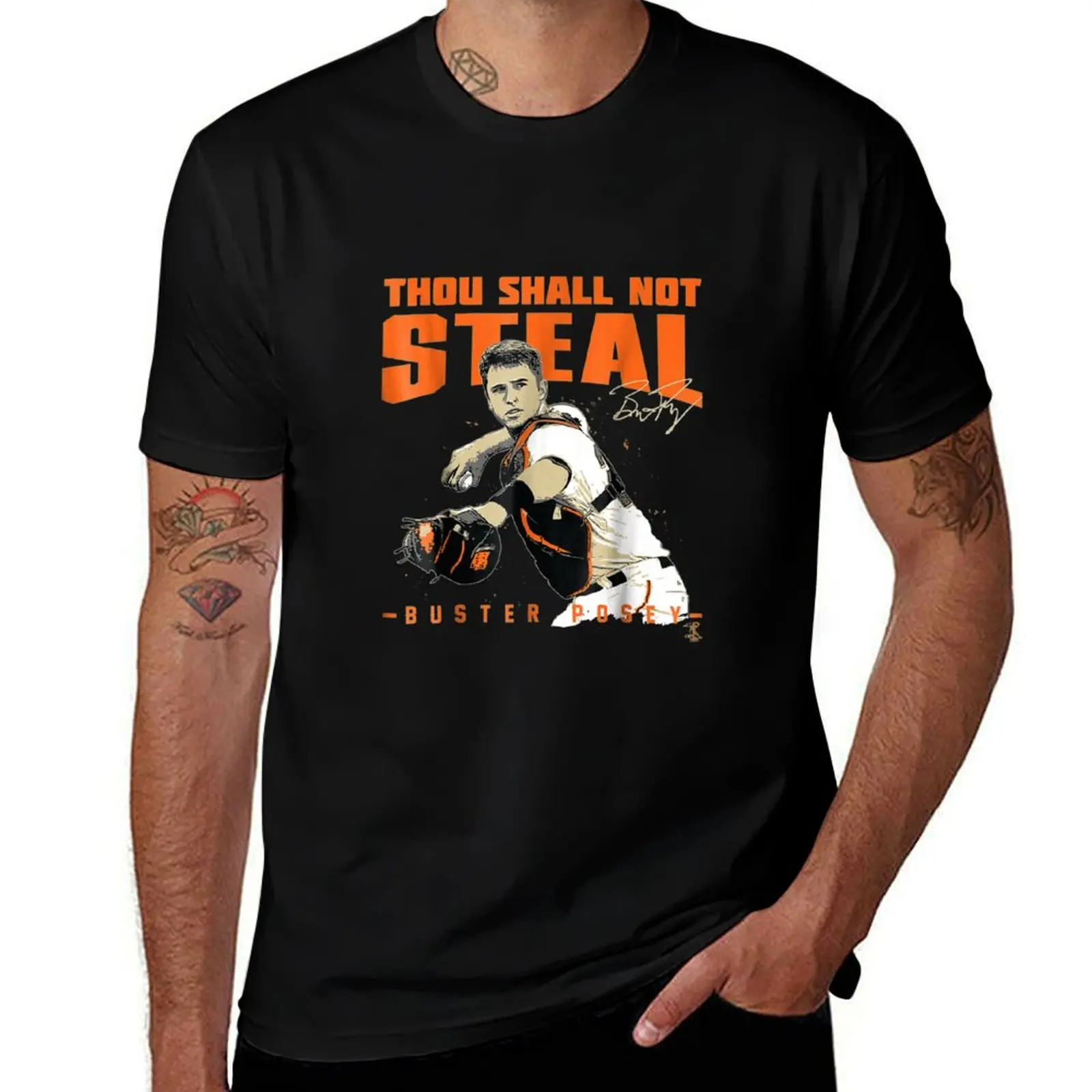 

Buster Posey Thou Shall Not Steal Apparel T-Shirt plus sizes kawaii clothes sports fans affliction shirts mens workout shirts