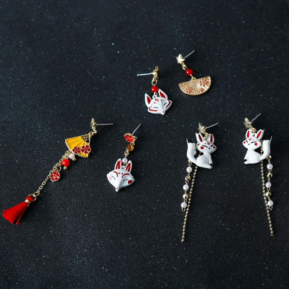 Anime Tian Guan Ci Fu Earring Heaven Official’s Blessing Hua Cheng Xie Lian Cosplay Women Ear Clip Studs Pendant Jewelry Gifts