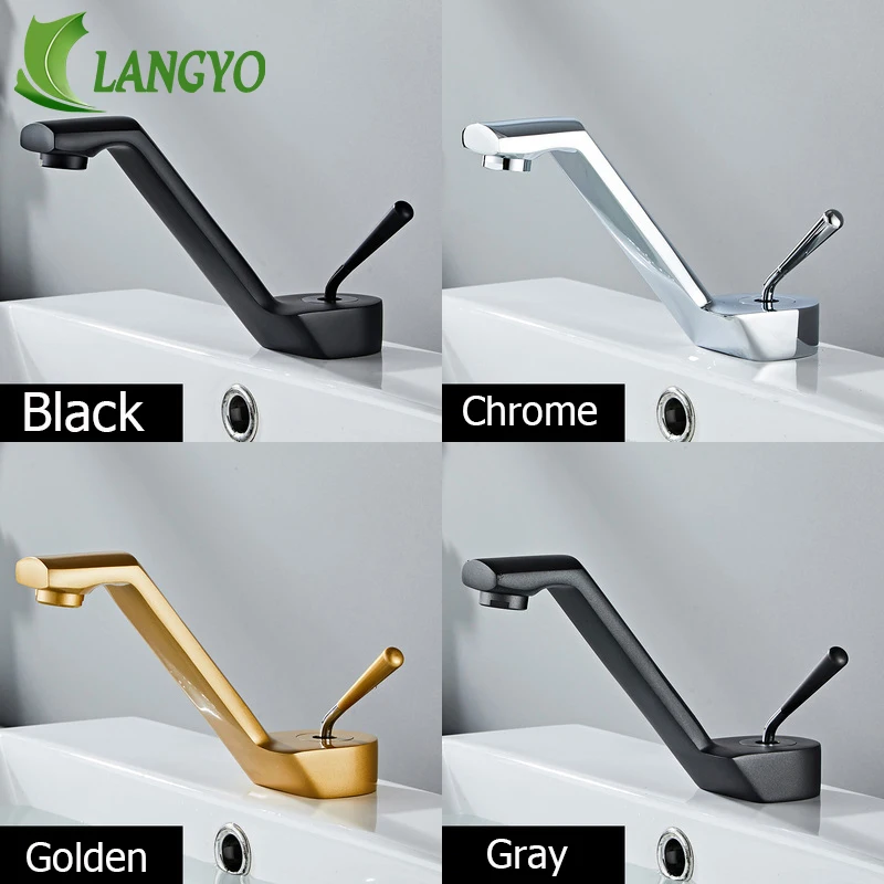 

Becola Bathroom Vessel Basin Faucet Mixer Taps Gold/Black/Chrome/Grey Finish Deck Mounted Cold Hot Faucets