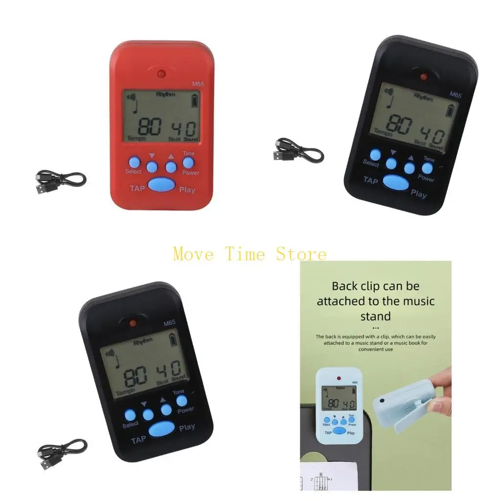 

92ME Digital Small Metronome Electronic Metronome Tone Generator Tuner Professional Clip on LCD Digital Metronome Enduring