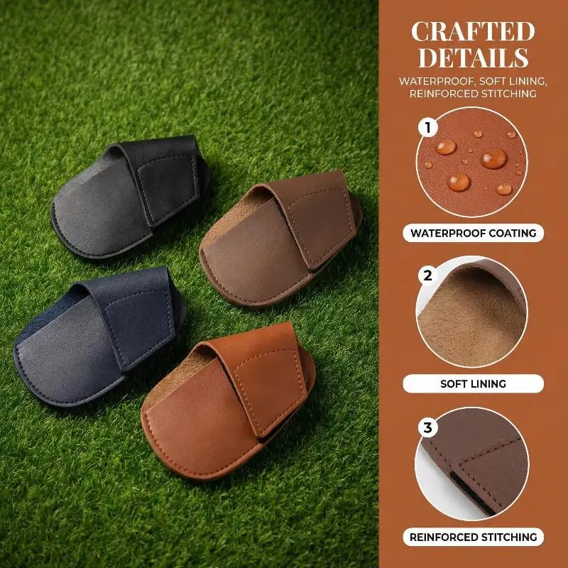 

Golf Club Head Cover Iron Putter Sleeve PU Leather Durable Protective Wedge Cover for Outdoor Sports