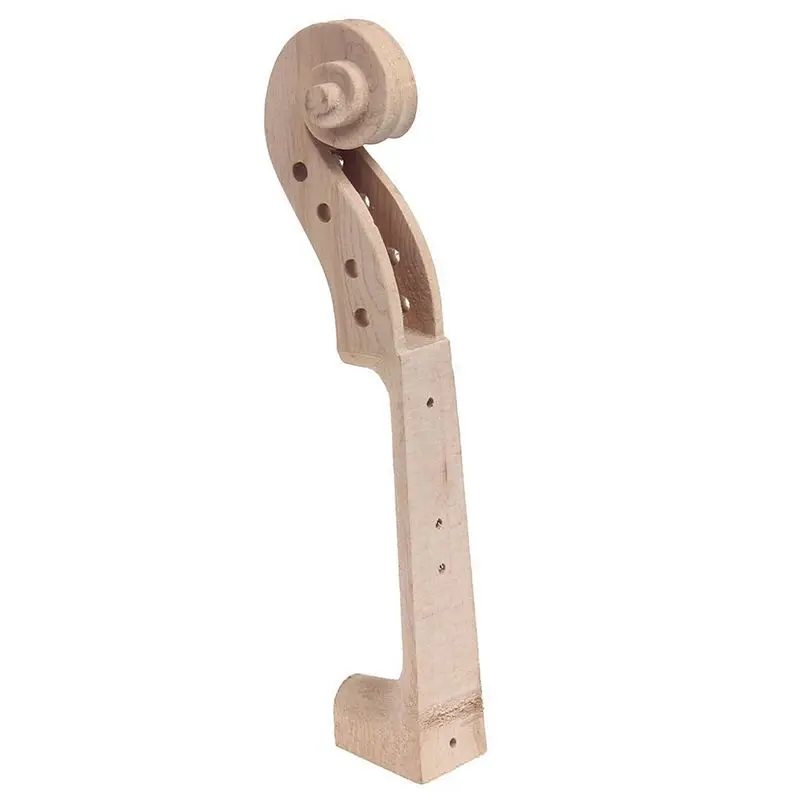 AEF6-Violin Neck 4/4 Flame Maple Wood Replacement Violin Neck Head