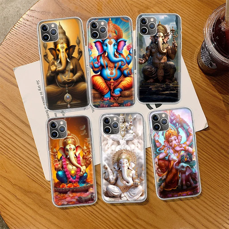 Ganesh lord Phone Case For Iphone 14 13 15 16 Pro Max Plus Apple 11 12 Mini X XS Max XR Clear Cover Shell Coque SiliconePhone Ca