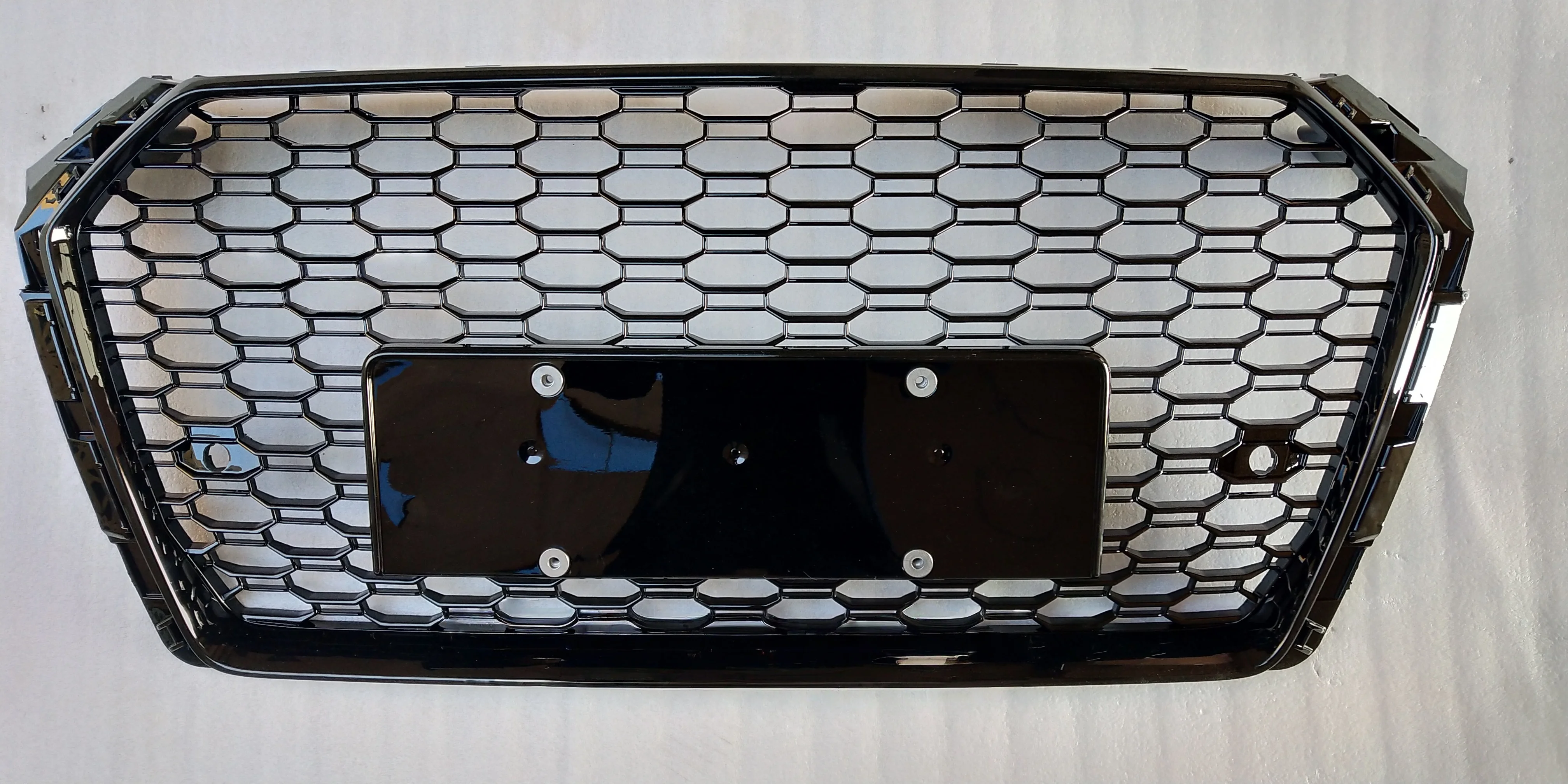 

Передний спортивный сотовый капот, гоночный гриль, глянцевый черный для Audi A4 B9 S4 Sline 2017-2019, аксессуары для стайлинга автомобилей, не подходят для Real RS4