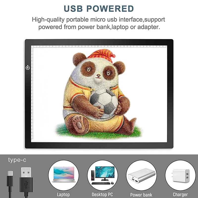 917人気グラフィックライティングタブレットワイヤレスLED描画ライトボード5Vタトゥースケッチパッドディスプレイボード調節可能な調光ライトB