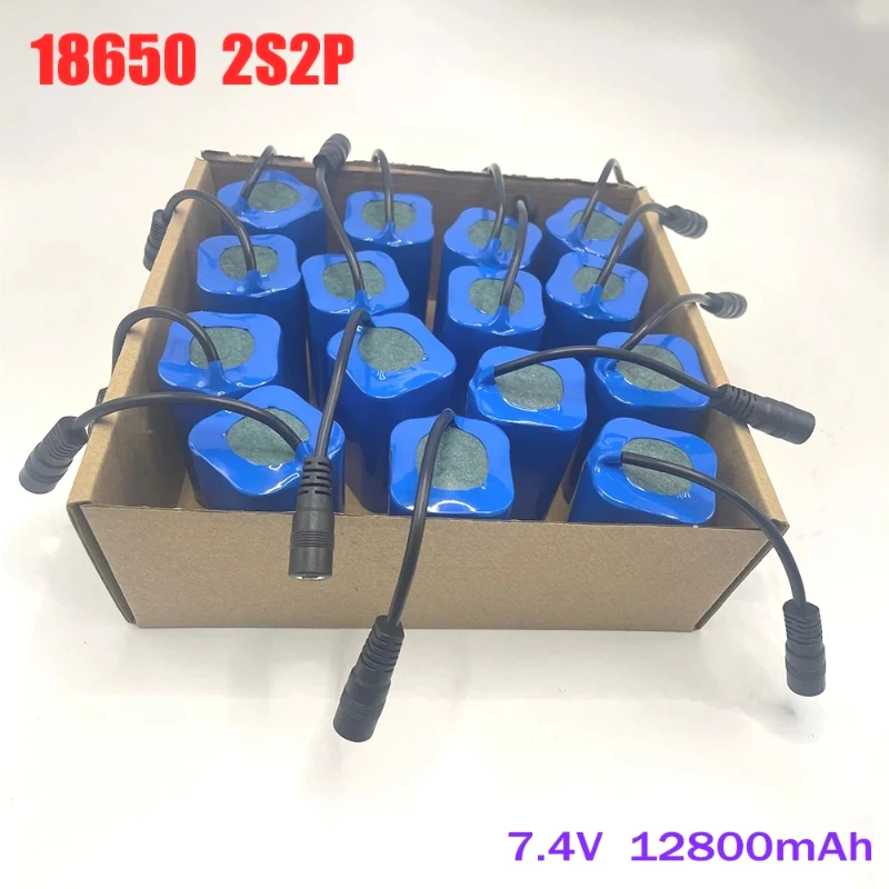 2S2P البطارية الأصلية 7.4 فولت 12800 مللي أمبير جودة عالية 18650 بطارية أيون الليثيوم حزمة قدرة عالية قارب نموذج لعبة إلكترونية البطارية #2