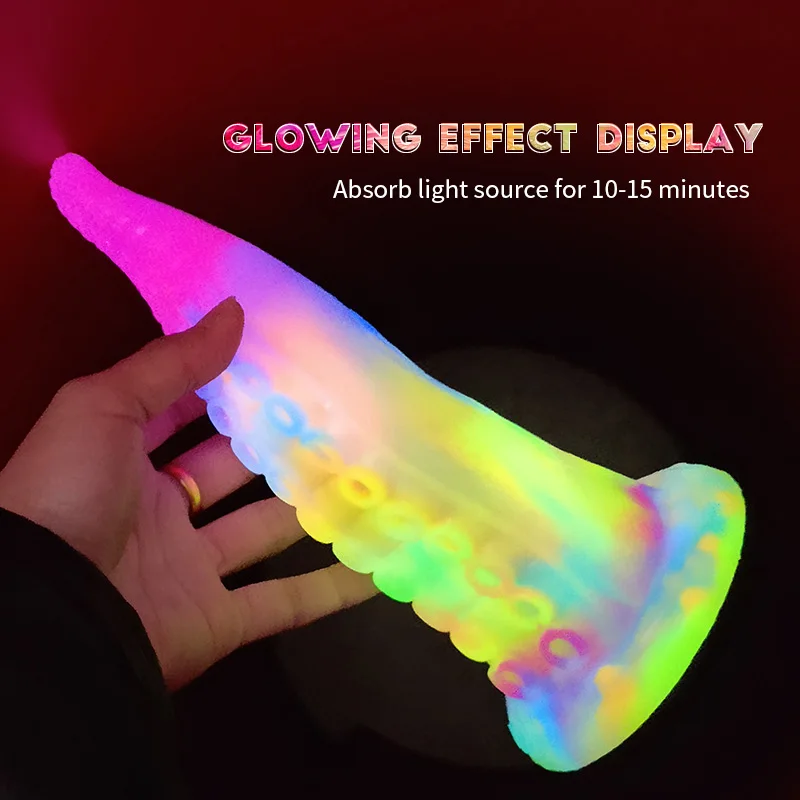 YOCY Silicone Octopus Dildo With Sucker Anal Butt Plug Tentacle Realistic Animal Penis 7cm Dia Prostate G-Spot For Women Men