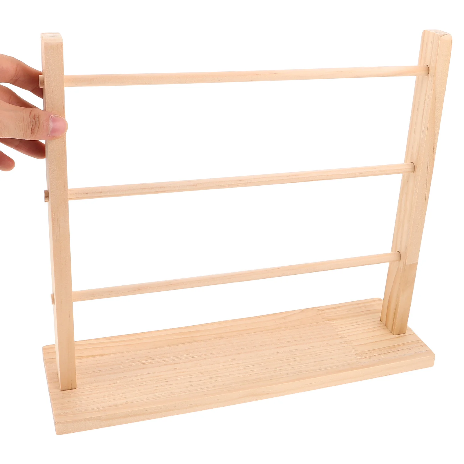 

Wooden Ribbon Organizer Shelf Natural Craft Ribbon Holder Rack For Flower Shop Cake Shop Jewelry Display Bangle Bracelet