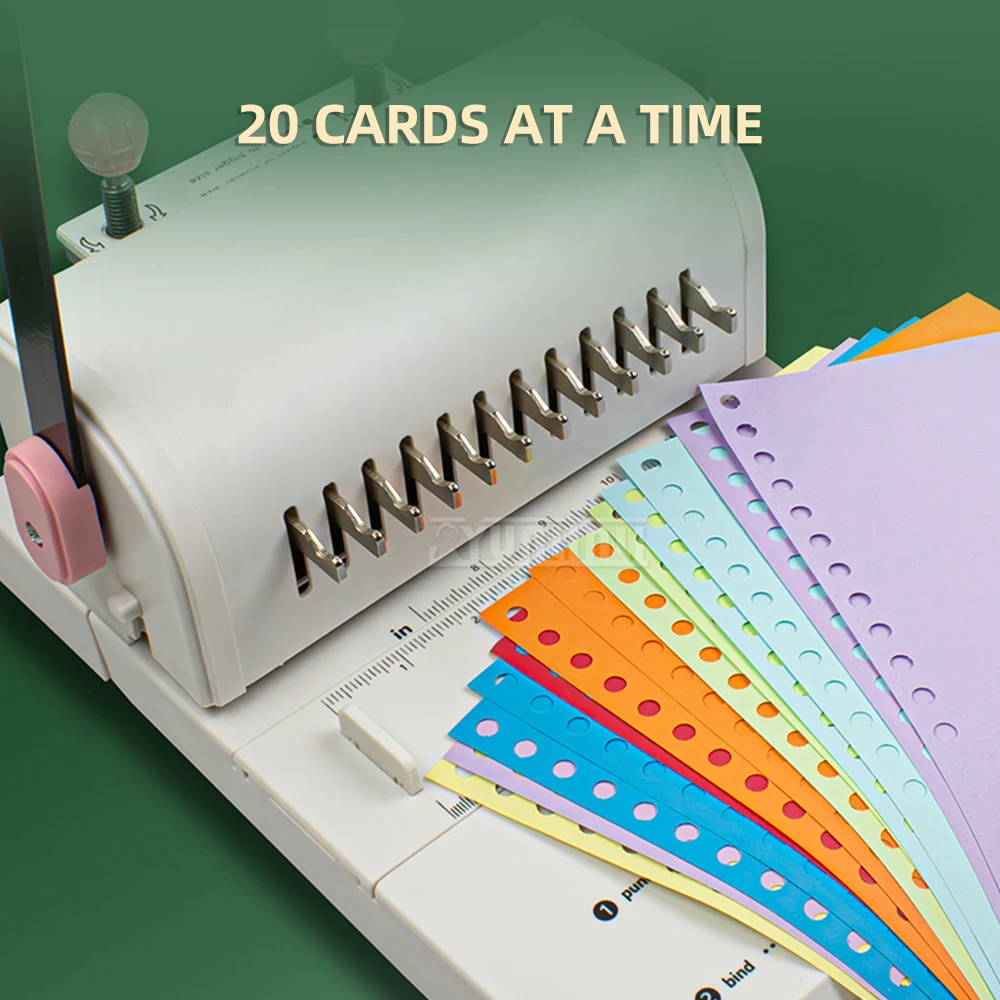 Rilegatrice per carta KP12 Raccoglitore Humbucker Punzonatrice per fori tondi a 12 fori Rilegatrice a fogli mobili larga 297 mm e spessore 2,5 cm