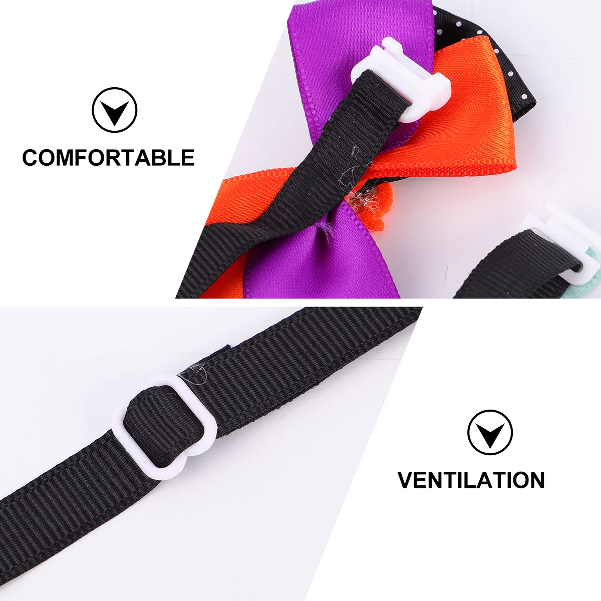 

5Pcs Dogs Neck Tie Set Premium Adjustable Bowknot Collars for Halloween Christmas Breathable Cloth Material