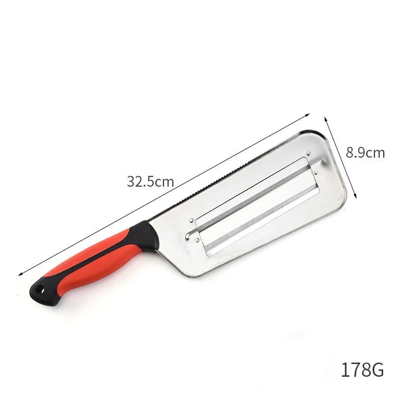 SHUOJI Vegetable Slicer Double 2 Slice Blade Slicing Knife Fish Scale Cleaner Knives Cabbage Cucumber Carrot Onion Slicer Peeler