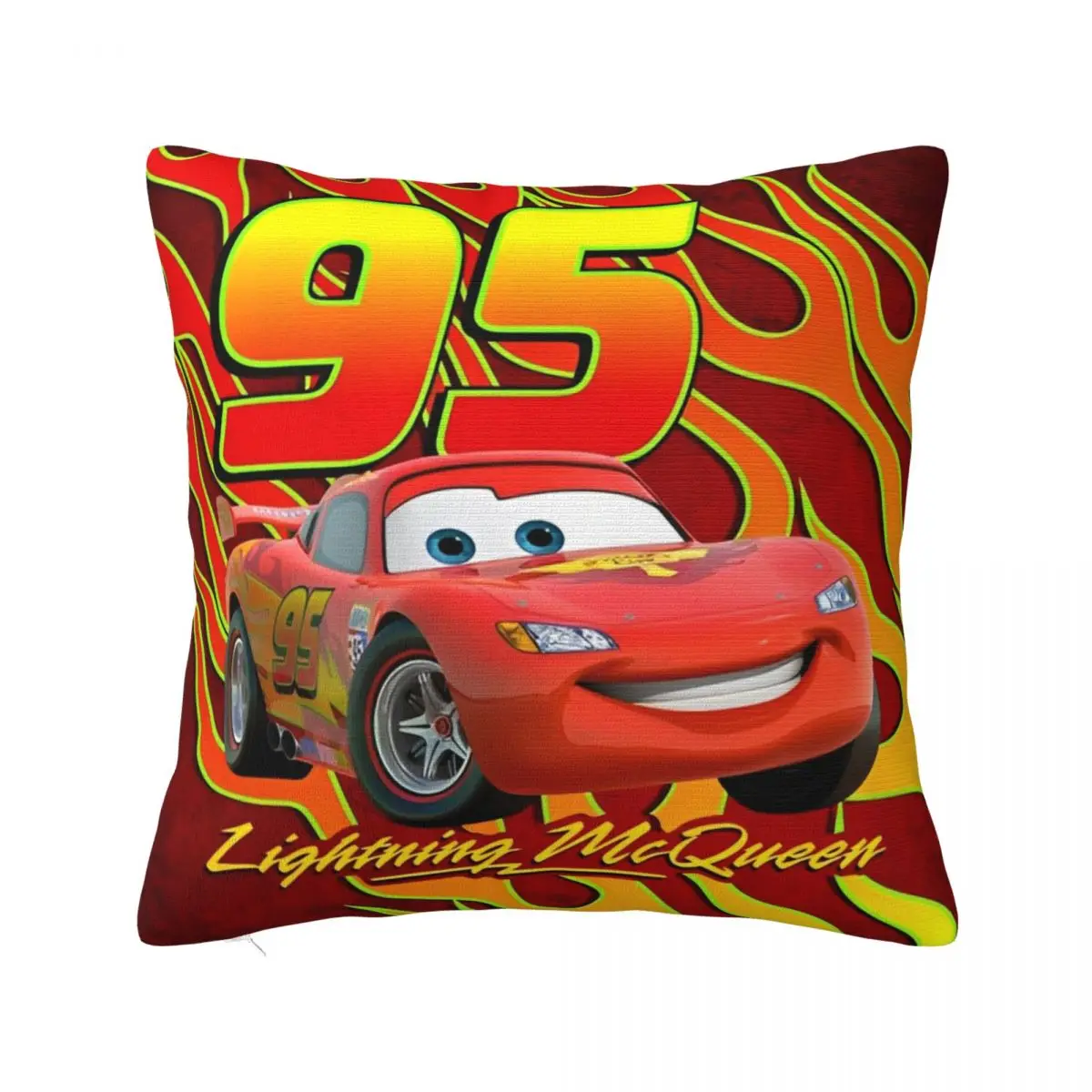 Printing Cars Lightning McQueen Pillowcase Polyester Cushion Cover Life Is A Highway Throw Pillow Case Cover Zippered