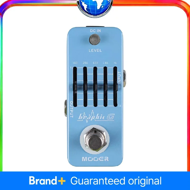 

MOOER Graphic G 5-Band Guitar Effects Pedal Equalizer True Bypass Full Metal Shell Effector Guitar Parts & Accessories