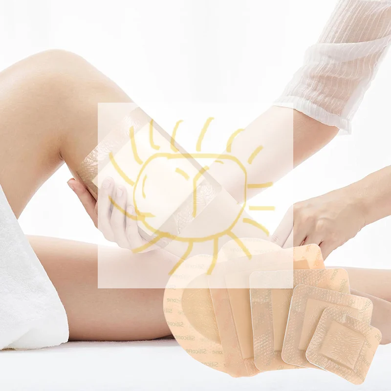 1Pcs Silicone Foam Adhesive Dressing Wound Dressing Sterile Bedsore Healing Pad Patch Pressure Ulcer Pad For Bedridden Patients