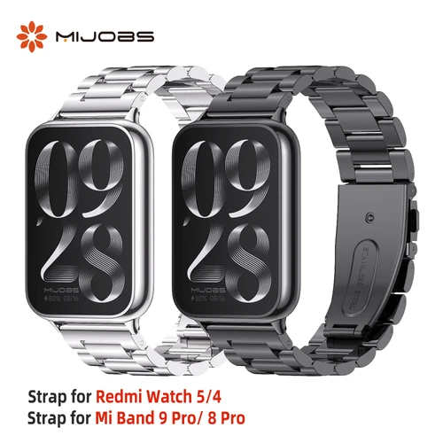 Correa para Mi Band 9 Pro pulsera para Mi Band 8 Pro para Xiao mi Smart Band 8 Pro versión Global correa de reloj de Metal