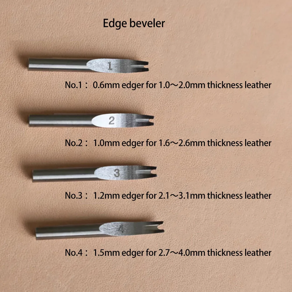 Multi function Leather Craft Edge Bevelers Press Line Groover Replaceable Creaser Ebony Blackwood Handle Hand Craft DIY Tools