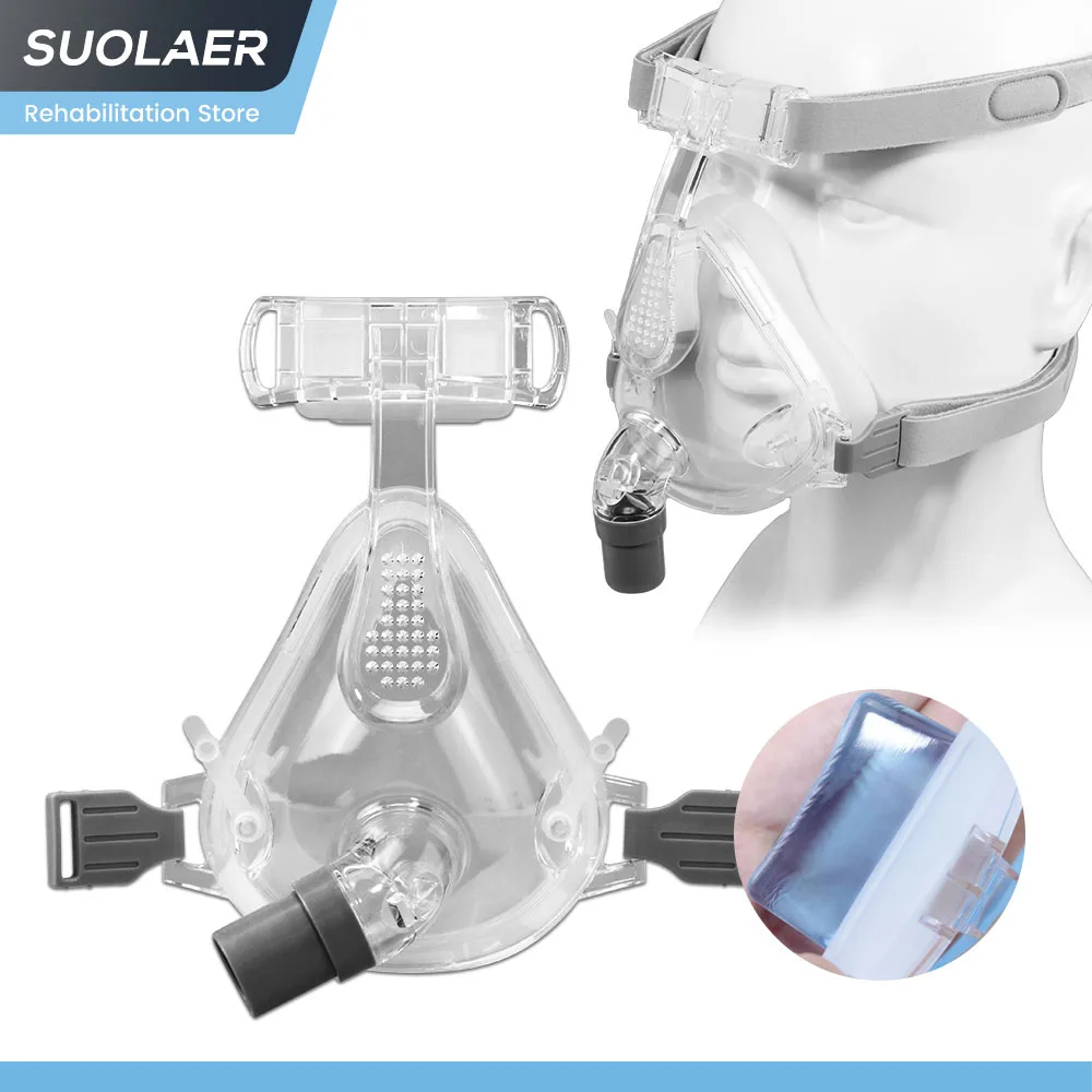 Дышащая полнолицевая маска CPAP, мягкая силиконовая назальная маска CPAP, сменный комплект для предотвращения храпа и помощи во сне, лучше спать Дышащая полнолицевая маска CPAP, мягкая силиконовая назальная маска CPAP, сменный комплект для предотвращения храпа и помощи во сне, лучше спать