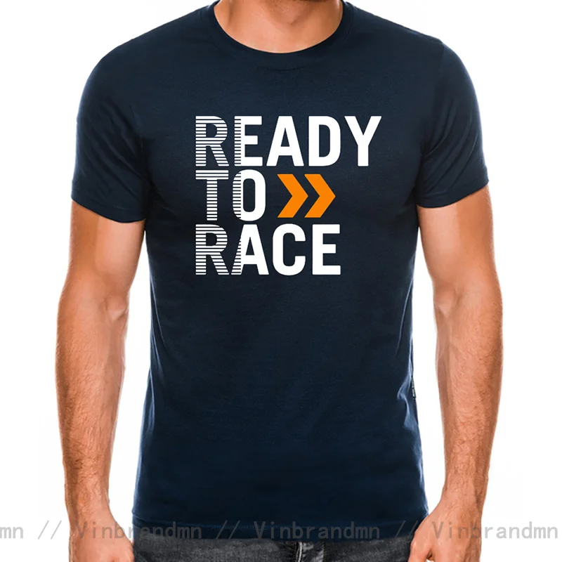 Men's T Shirt Ready To Race Novelty Tops Enduro Cross Motocross Bitumen Bike Life Tees Clothes Cotton Printed T-Shirt Plus Size