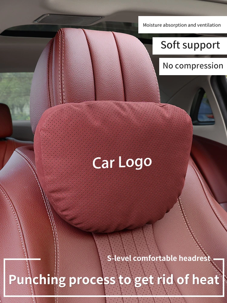 Tesla Model 3 Model Y Model S Model X Car Headrest Neck Support Seat Lumbar Cushion Breathable Soft Neck Pillow Auto Accessories