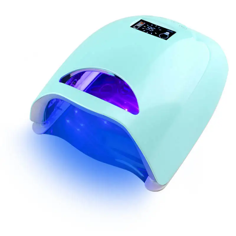 48w Cordless Rechargeable UV LED Nail Lamp with Rhinestones Polish Gel Dryer Light with Private Logo for Professional Nail Salon