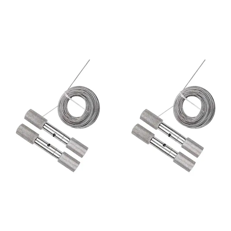 DTA4-2X Dehorning Handles And Wire Set,Dehorning Saw For Cattle Livestock Farming Stainless Steel Wire Saw For Horn Removal