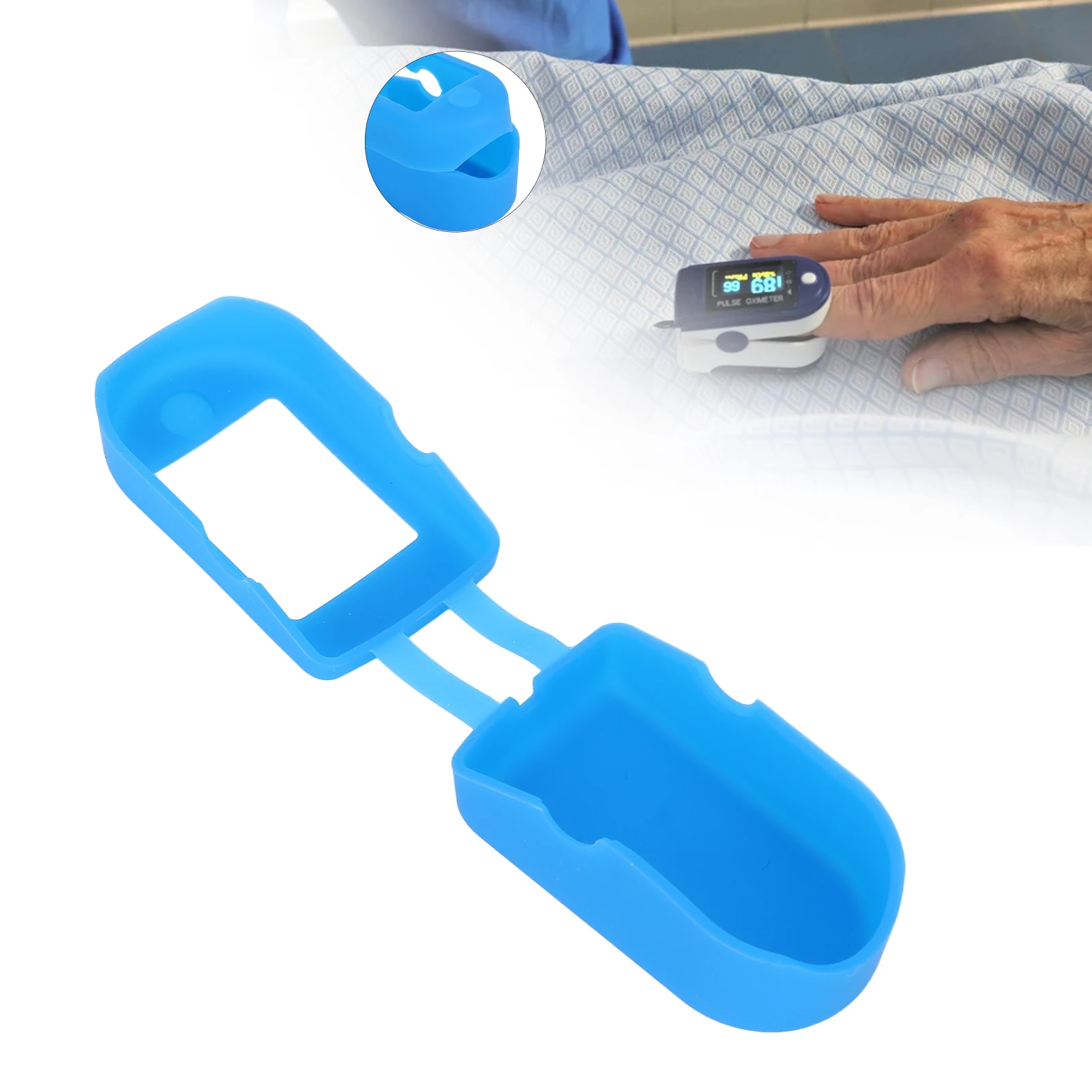 Oxímetro médico de silicona para la yema del dedo, funda protectora para el hogar, Monitor colorido, Clip para el dedo, dispositivo de medición de pulso