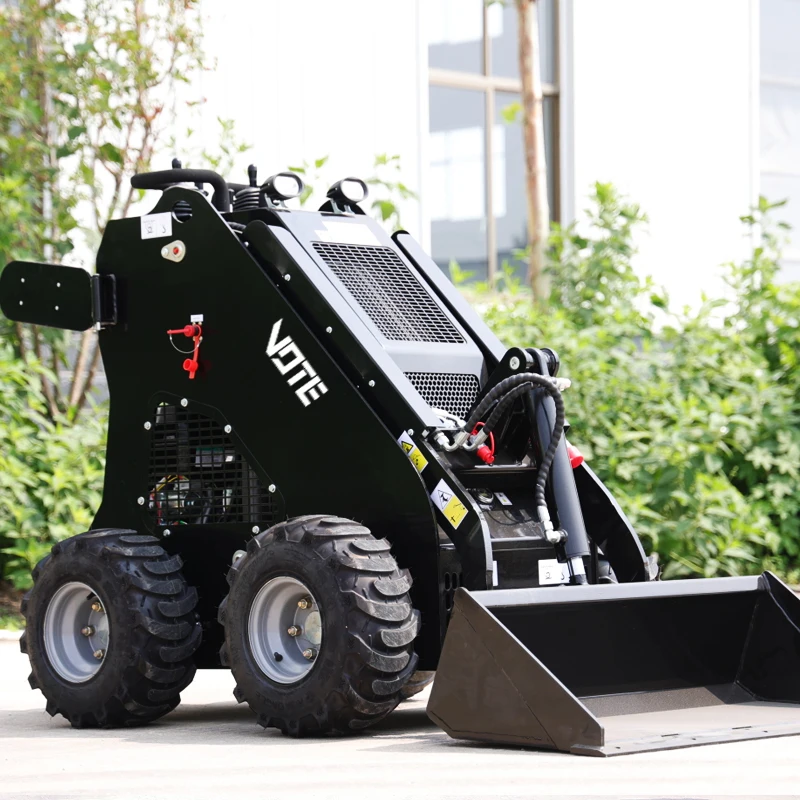 

Wholesale 4WD Mini Skid Steer Loader High Power Home Bulldozer Production High Quality Small Seated Track Loader Customized Sale