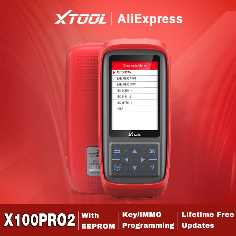 XTOOL X100Pro2 Car Code Reader OBD2 Scanner with EEPROM  ECU Key Programmer Car Diagnostic Tool Free Lifetime Upgrades