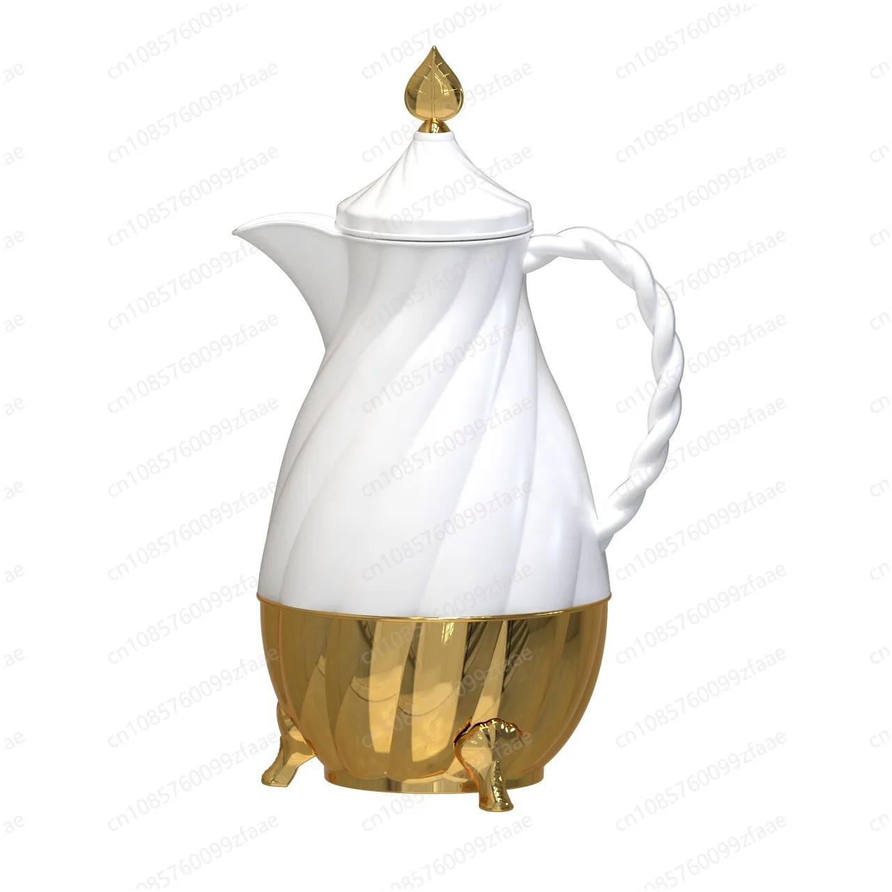 Long-lasting thermos bottle, white portable coffee pot, gift, thermal insulation 1.0L kettle
