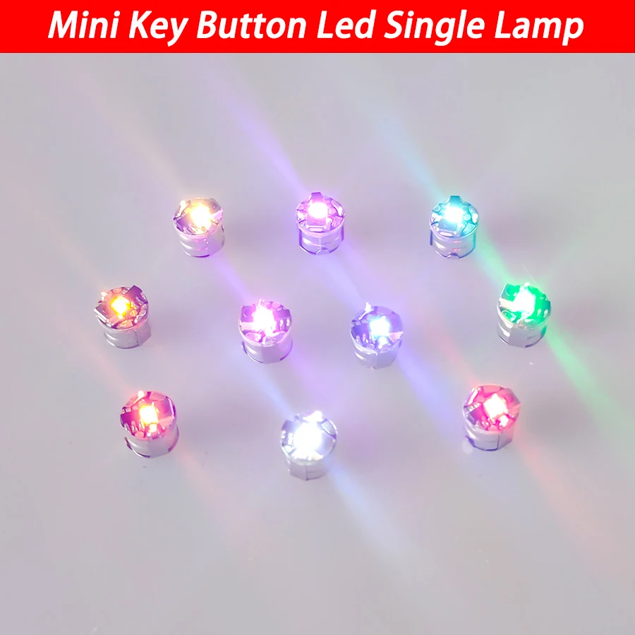 

2pcs Mini Key Button Led Single Lamp Wireless Led Model Light Switch Control DIY Model Making Robot/Car/Dollhouse Toys Accessory