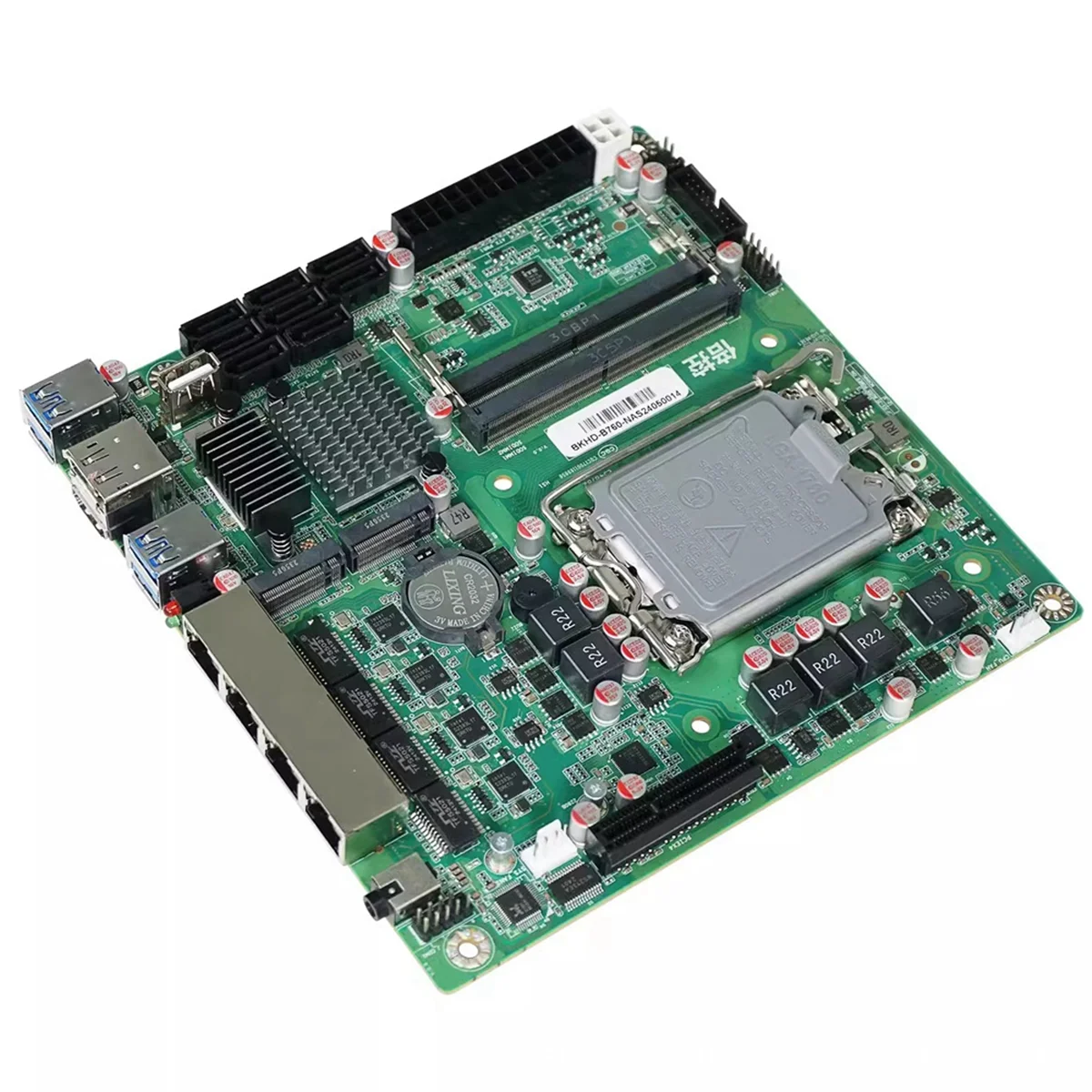 HOT SALE Mini ITX B760 NAS Motherboard Home Processor LGA1700 CPU 2xDDR5 4xi226 2.5G 2xM.2 NVME 8xSATA Qnas Firewall Server