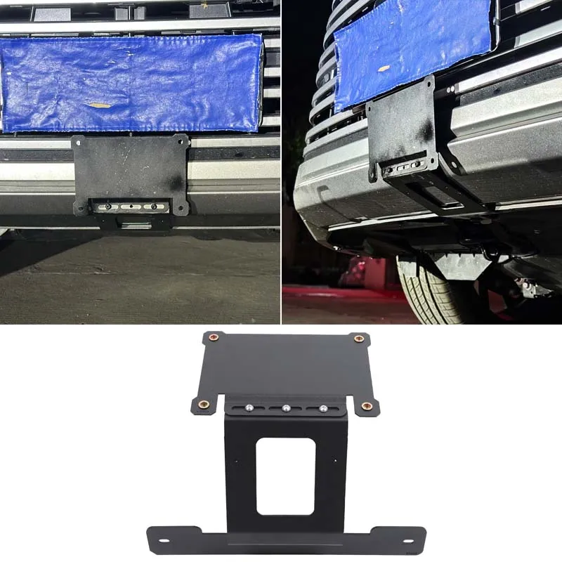 1Pcs For Lexus LX 2022+ carbon steel black car front license plate frame car exterior modification accessories