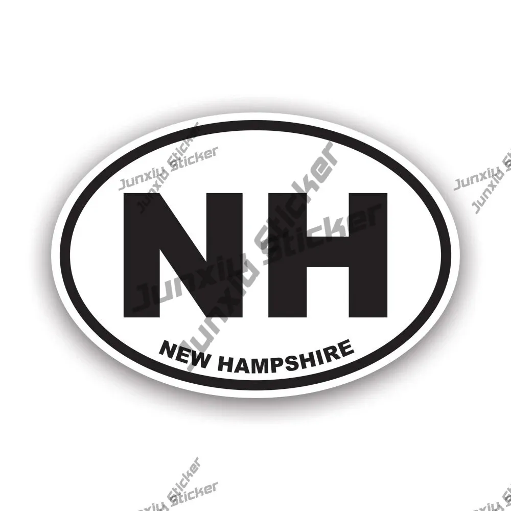 

New Hampshire Country Code Nh Oval Sticker Automotive Sticker Accessories Suv Van Rv Trailer Sunshade Car Windshield Funny Decor