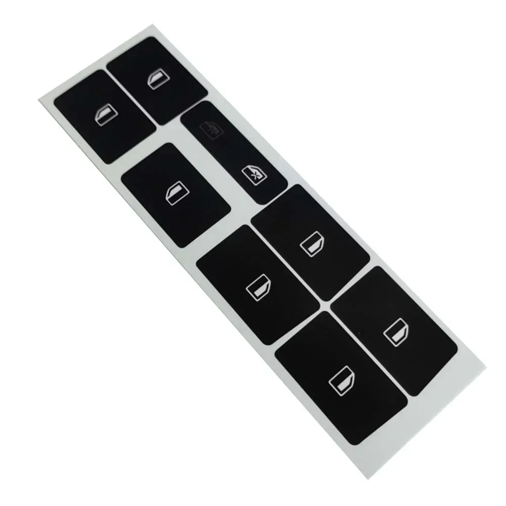 1set For Audi A4 B6 B7 Car Front Radio Button Decal Sticker Power Window Switch Button Repair Kit Alarm Climate Sticker