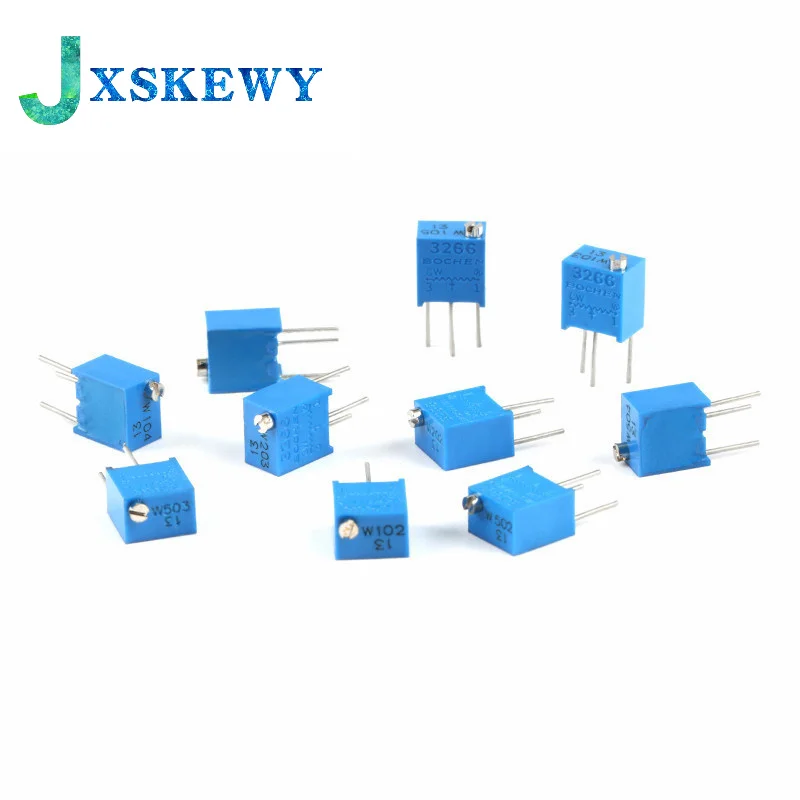 10PCS 3266W 3266 100 200 500 ohm 1K 2K 5K 10K 20K 50K 100K 200K 500K 1M ohm 100R 200R 500R Trimpot Trimmer Potentiometer