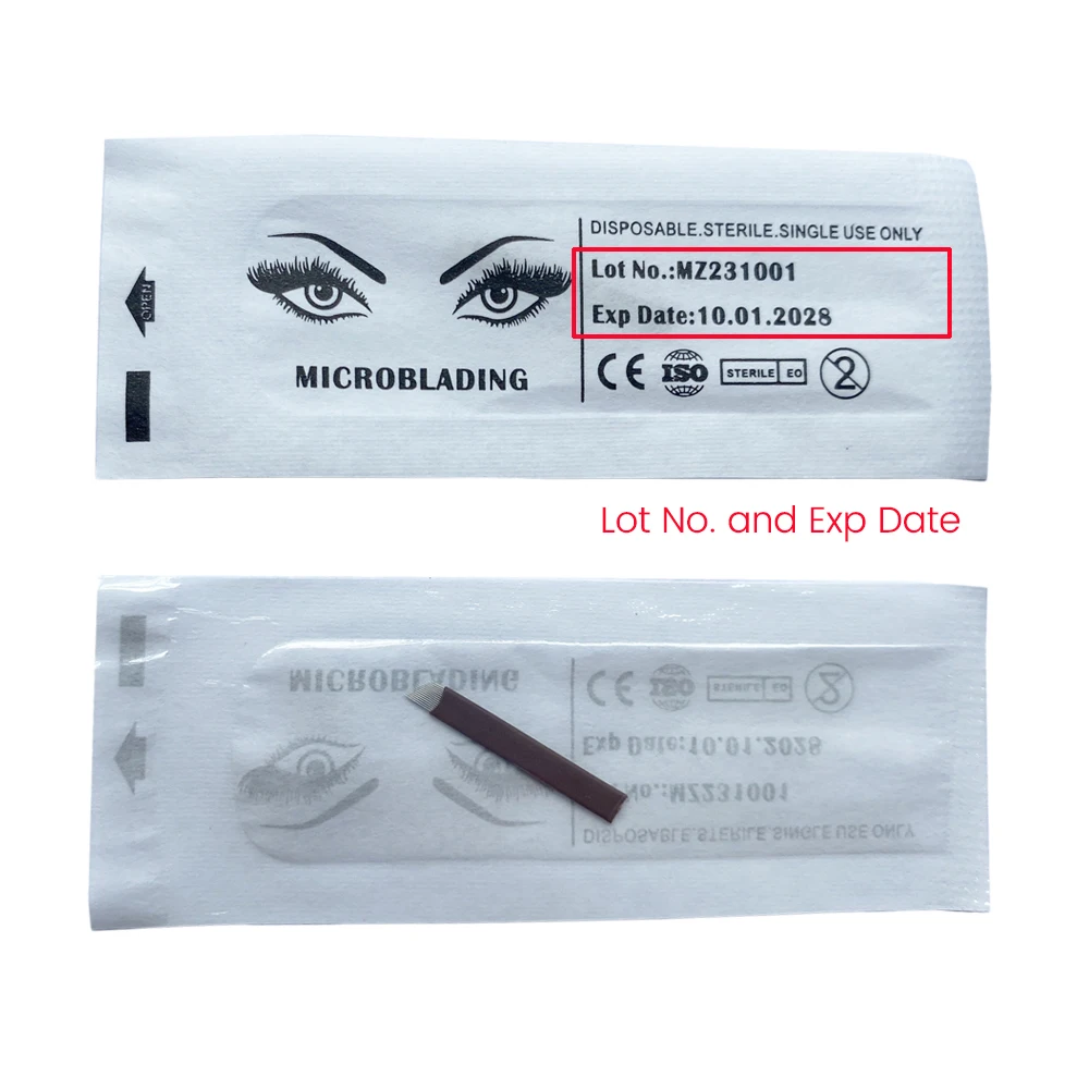 50ks microblading 0.16MM tebori ostří jehlice tetování poskytnout dovezené nerez ocel manuál mikro obočí hladit nanoneedles