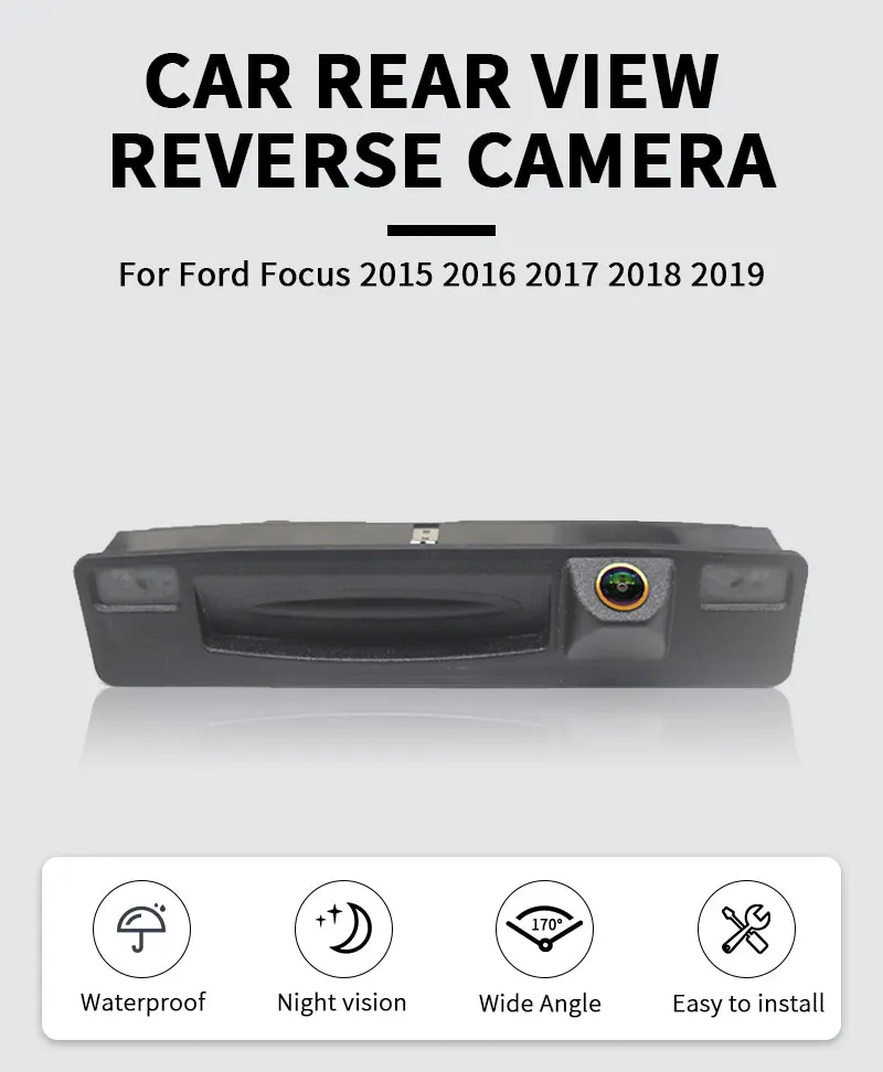 AHD 1080P Golden Lens Auto-Rückfahrkamera für Ford Focus 2015 2016 2017 2018 2019 Wasserdichte Backup-Kamera – Detail 3