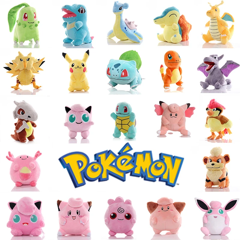 Peluche de Pokémon totoodile Pidgeotto para niños, juguete de felpa persa de Anime, Lapras, Dragonite, Bulbasaur, Pichu, decoración de habitación, 20cm