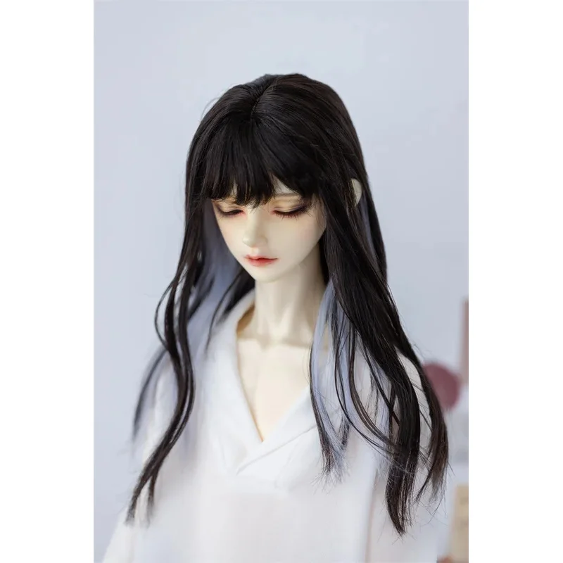 

BJD/SD Doll Wig Girls Elegant Multi-colored Silver Purple Golden Soft Milk Silk Long Straight Hair 1/3 1/4 1/6 Doll Accessories