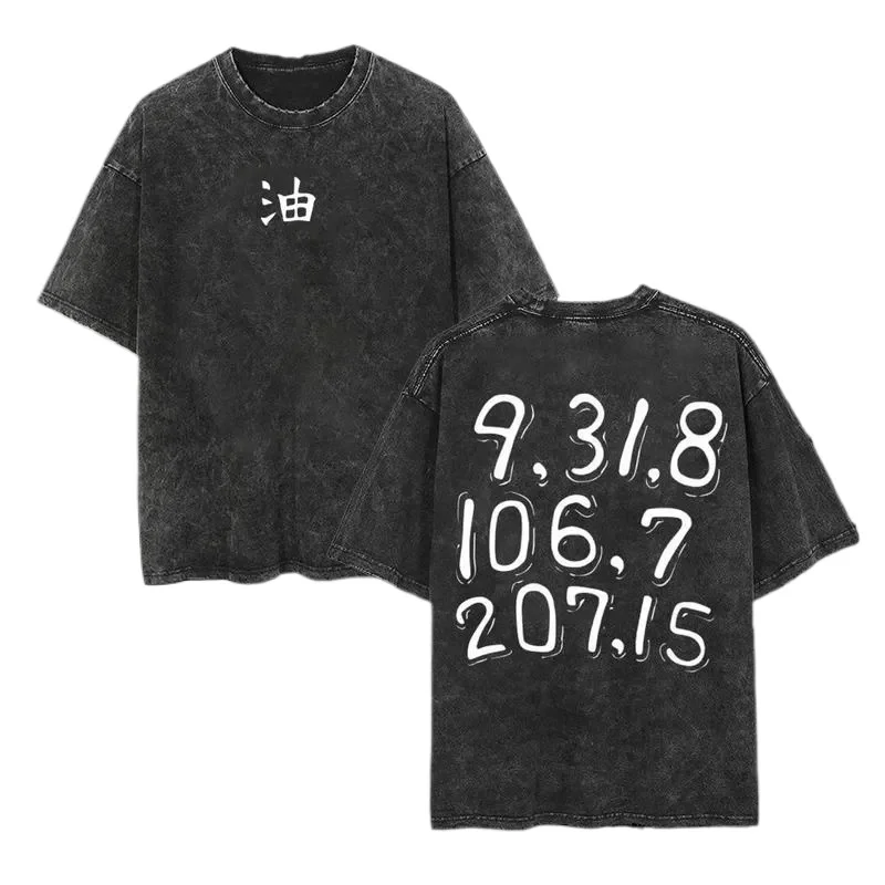 Jiraiya Code T-Shirt Naruto Final Secret Message Vintage Acid Wash Streetwear Retro Anime Herren T-Shirts Baumwollkleidung 2026 Sommer