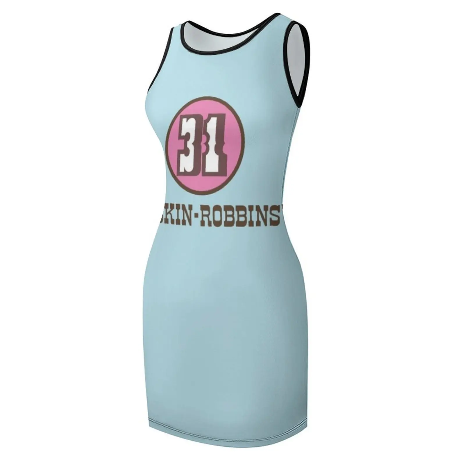 60s-70s Vintage Defunct Baskin-Robbins Ice Cream Logo Classic T-Shirt Sleeveless Sundress elegant evening dresses for women 2025